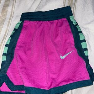 Nike Kids' Fuchsia and Teal Shorts
